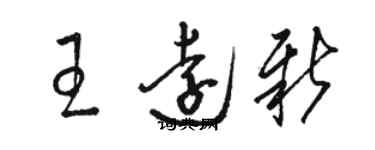 駱恆光王遠新草書個性簽名怎么寫