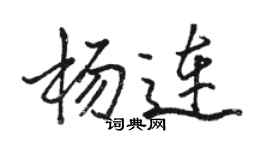 駱恆光楊連行書個性簽名怎么寫