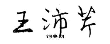 曾慶福王沛芹行書個性簽名怎么寫