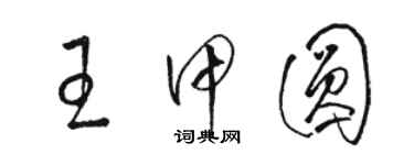 駱恆光王甲圓草書個性簽名怎么寫