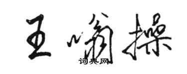 駱恆光王嗡操行書個性簽名怎么寫