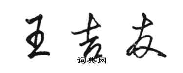 駱恆光王吉友行書個性簽名怎么寫