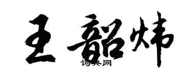 胡問遂王韶煒行書個性簽名怎么寫
