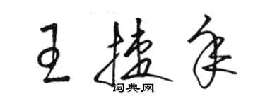 駱恆光王捷年草書個性簽名怎么寫