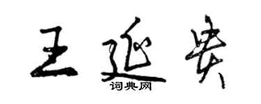 曾慶福王延貴行書個性簽名怎么寫