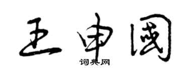 曾慶福王申國草書個性簽名怎么寫