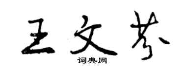 曾慶福王文芬行書個性簽名怎么寫