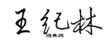 駱恆光王紀林行書個性簽名怎么寫