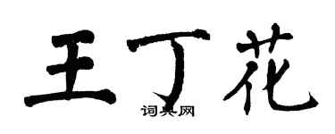 翁闓運王丁花楷書個性簽名怎么寫