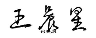 曾慶福王晨星草書個性簽名怎么寫