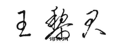 駱恆光王黎君草書個性簽名怎么寫