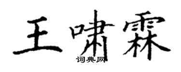 丁謙王嘯霖楷書個性簽名怎么寫