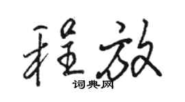 駱恆光程放行書個性簽名怎么寫