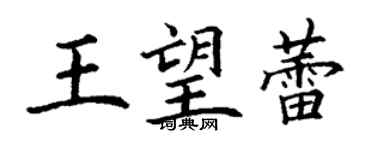 丁謙王望蕾楷書個性簽名怎么寫
