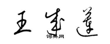 梁錦英王成蓮草書個性簽名怎么寫