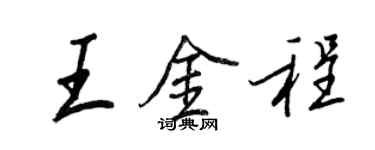 王正良王金程行書個性簽名怎么寫