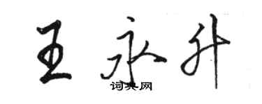 駱恆光王永升行書個性簽名怎么寫