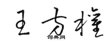 駱恆光王方權草書個性簽名怎么寫