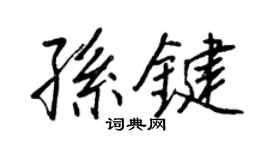 王正良孫鍵行書個性簽名怎么寫