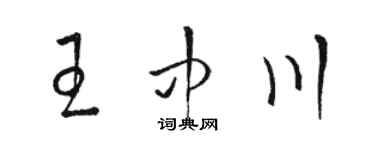 駱恆光王中川草書個性簽名怎么寫