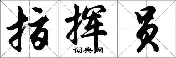 胡問遂指揮員行書怎么寫