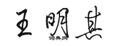 駱恆光王明其行書個性簽名怎么寫