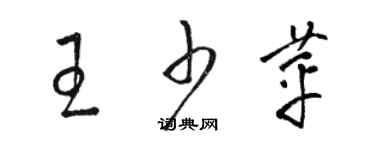 駱恆光王少苹草書個性簽名怎么寫