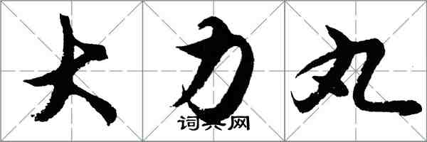 胡問遂大力丸行書怎么寫