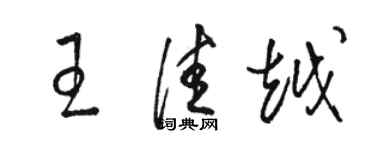 駱恆光王佳越草書個性簽名怎么寫