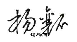 駱恆光楊瓤草書個性簽名怎么寫