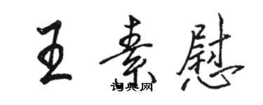 駱恆光王素慰行書個性簽名怎么寫
