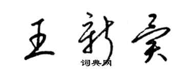 梁錦英王新異草書個性簽名怎么寫