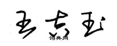 朱錫榮王吉玉草書個性簽名怎么寫