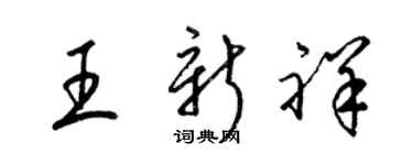 梁錦英王新祥草書個性簽名怎么寫