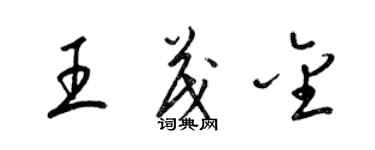 梁錦英王茂金草書個性簽名怎么寫