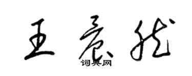 梁錦英王晨然草書個性簽名怎么寫