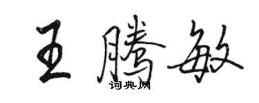 駱恆光王騰敏行書個性簽名怎么寫