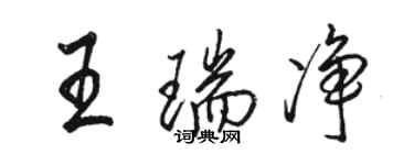 駱恆光王瑞淨行書個性簽名怎么寫