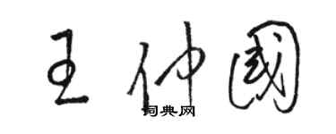 駱恆光王仲國草書個性簽名怎么寫