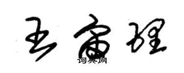 朱錫榮王宙理草書個性簽名怎么寫