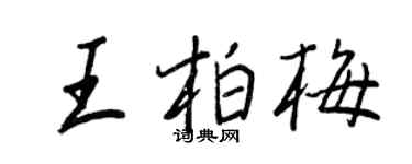王正良王柏梅行書個性簽名怎么寫