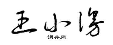 曾慶福王小漫草書個性簽名怎么寫