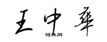 王正良王中華行書個性簽名怎么寫