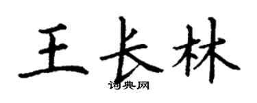 丁謙王長林楷書個性簽名怎么寫