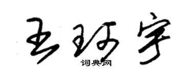 朱錫榮王珂宇草書個性簽名怎么寫