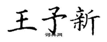 丁謙王予新楷書個性簽名怎么寫