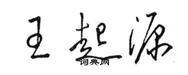 駱恆光王起源草書個性簽名怎么寫