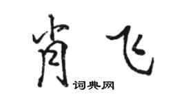 駱恆光肖飛行書個性簽名怎么寫