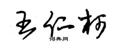 朱錫榮王仁柯草書個性簽名怎么寫