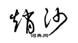 曾慶福趙沙草書個性簽名怎么寫